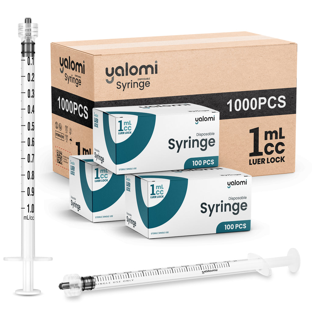 Yalomi - 1mL Luer Lock Syringe - Case of 1000pcs