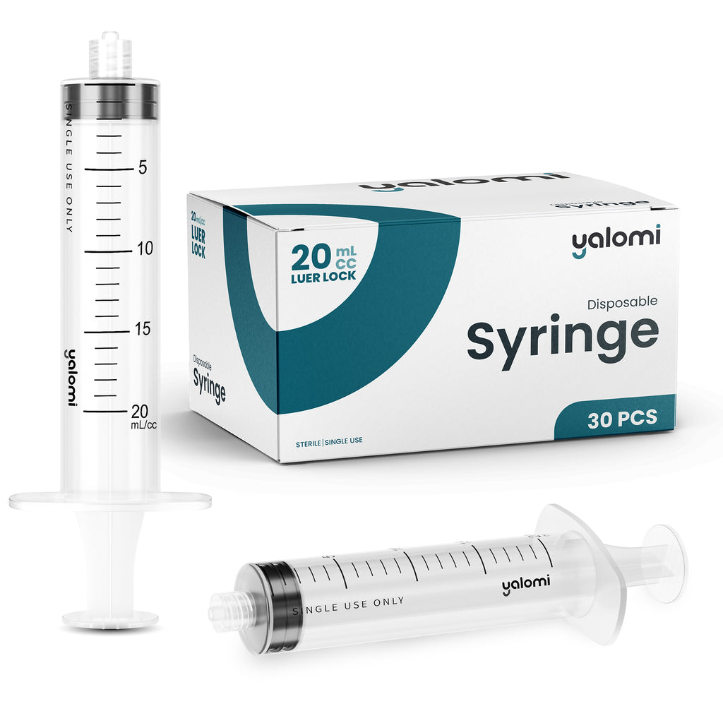 Yalomi - 20mL Luer Lock Syringe - Case of 480pcs