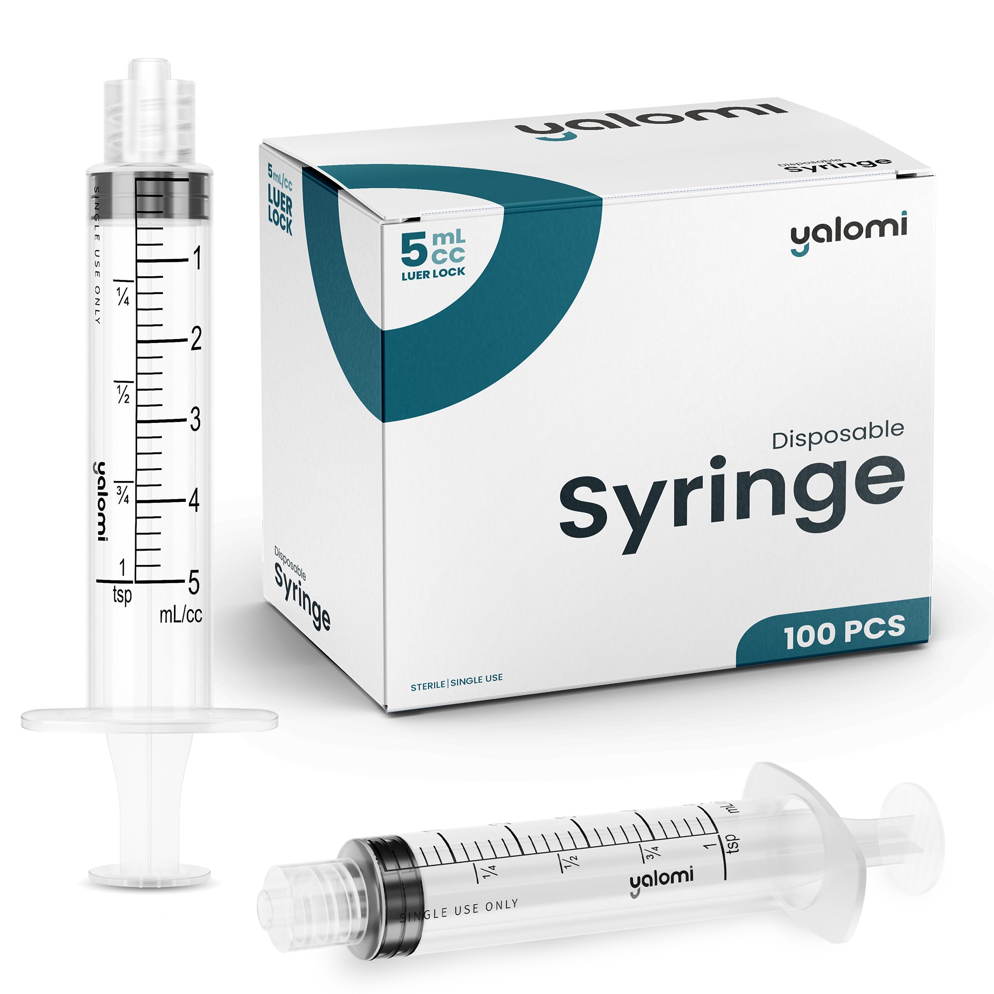Yalomi - 5mL Luer Lock Syringe - Case of 600pcs
