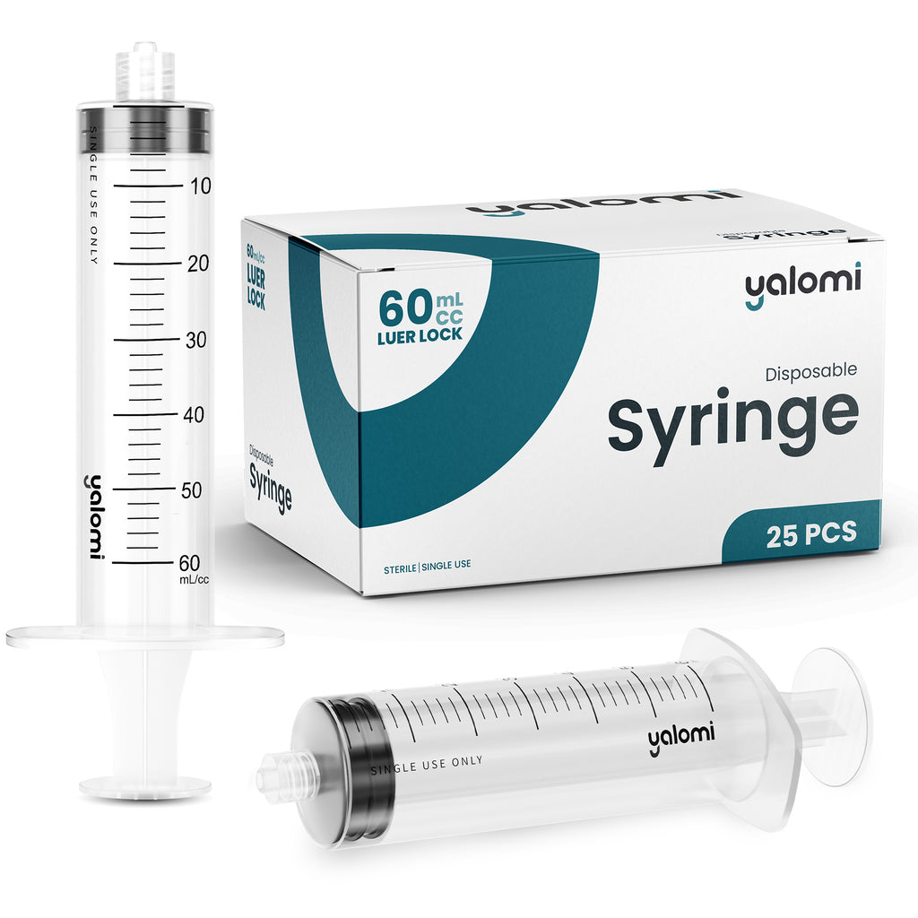 Yalomi - 60mL Luer Lock Syringe - Case of 250pcs